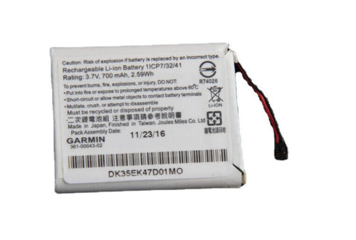 Original BATTERY Garmin Approach G30 GPS 361-00043-02 3.7V 700mAh 5.59Wh
