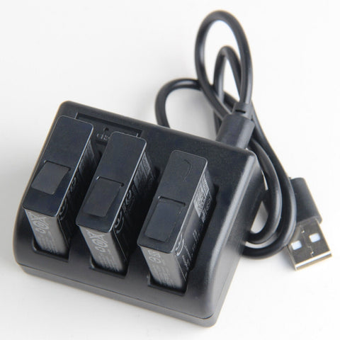 Battery Triple Charger & Original Batteries for Gopro6 GoPro Hero 5 6 7 HD Black